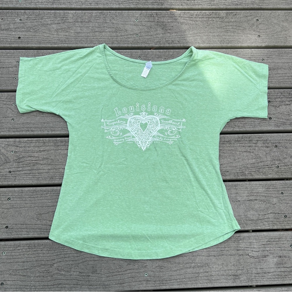 Salt Creek Apparel: Light Green Louisiana Top. Women’s Size Large.